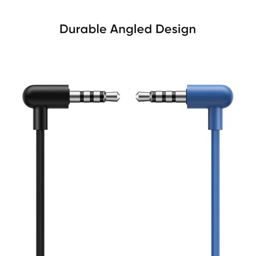 Image of Buds 2 Neo Bass Wired Earphones with Mic | for Realme 2 | 3.5mm Audio Jack -(Blue)