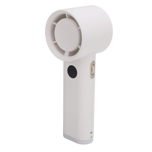 Brrnoo Ventilador de Mano Ajustable Recargable, Potente Pantalla LED LED Ventilador de Luz Nocturna con 100 Velocidades, Motor de 15000 Rpm, Diseño de Túneles de Viento, Carga USB, Luz