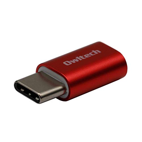 オウルテック USB Type-C USB-C 変換アダプタ メタリックカラー仕様 2年保証 microUSB - Type-C USB2.0 レッド OWL-ADCMFM-RE