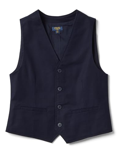 Gilet en coton extensible bleu avec coupe regular confortable pour enfant