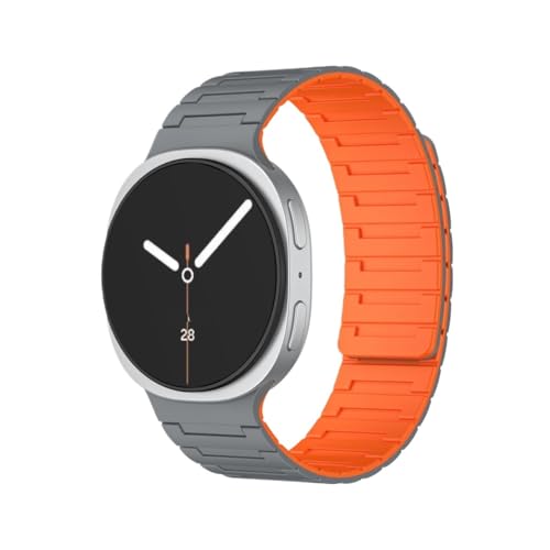 ���Ԃ̂Ȃ��V���R���o���h�͂ɓK������Samsung Galaxy Watch 8 /40mm/ 44mm / 8�N���X/46mm�ɓK�����܂��B(Grey Orange,For Galaxy Watch 8 44mm)