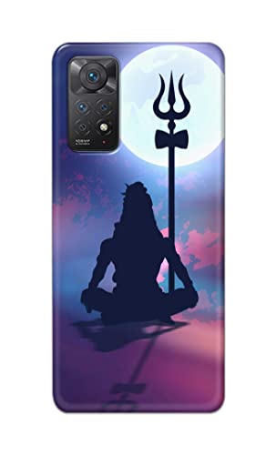 Image of Printed Hard Back Cover Case for Mi Redmi Note 11 Pro 4G | 5G Back Cover (Lord Shiva) -702