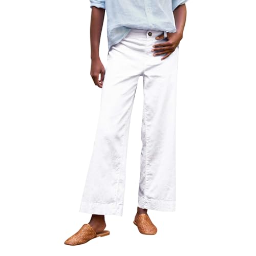 Generic Wide Leg Work Pants Women Business Casual High Waisted Dress Pants Lightweight Linen Pants Fall Fashion