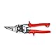 Wiss M1R 248mm/ 9-3/4-Inch MetalMaster Compound Action Aviation Snips, Cuts Straight to Left-Red