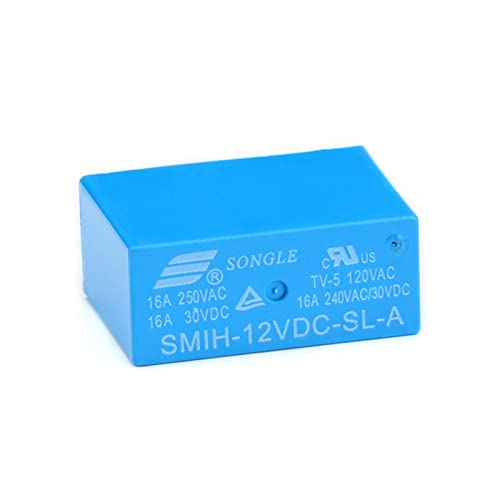 Relé de potencia de 12V 16A SMIH-12VDC-SL-A de 6 pines normalmente abierto 2 piezas 4