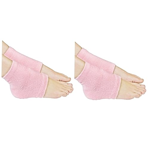 FRCOLOR 2pcs Moisturizing Gel Heel Socks Kit Vented Toe Recovery Socks for Dry Cracked Moisturizing Vitamins Butter