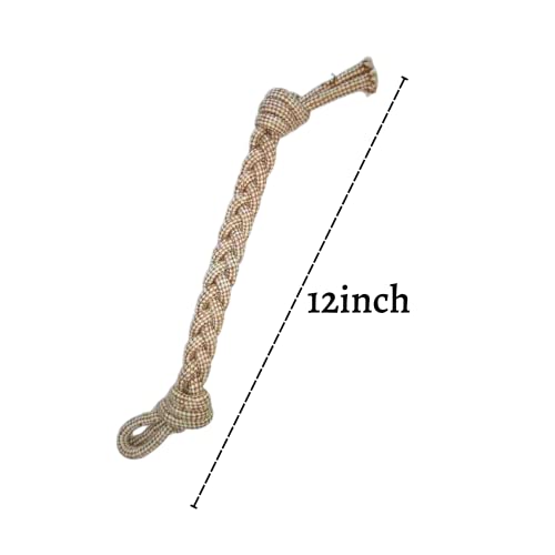 Image of Foodie Puppies Durable Jute Rope Chew Toy for Small to Medium Dogs and Puppies - 12inch Long (Color May Vary) | Chewing, Playing, Teething, and Training