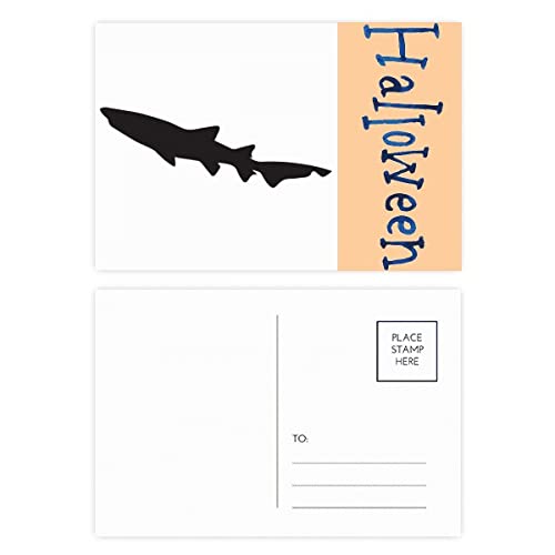 Cartes postales d'Halloween requin noir lot de 20 correspondance originale