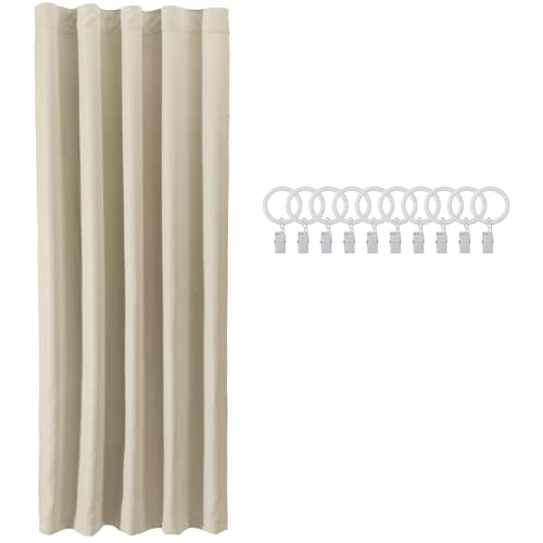 JEMIDI Tenda Termica Isolante Freddo - Tende Termiche Isolanti Interni Moderne - Pannelli Oscuranti Finestre - da Interno con Anelli e Gancetti - per Casa Soggiorno Camera da Letto