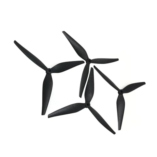 Hélice 10X5X3 quadcopter FPV tripale nylon carbone noir 9 et 10 pouces