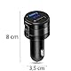 Retoo Bluetooth Adapter für Auto Radio Zigarettenanzünder BT 5.0 FM Transmitter Freisprecheinrichtung Dual 2 USB Ports Anschlüsse QC 3.0 Ladegerät KFZ Wireless Car Kit Ringlicht Dual-USB-Ladegerät