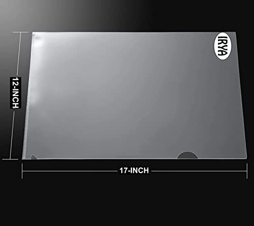 Image of IRYA A3 Size L-Folder(Pack of 10 pcs)(Size: 17 X 12 inch) / Clear Folder /File Folder (Specially for Architecture Size documents, Paintings) (Made up with Clear Transparent Sheet of 200 Micron)