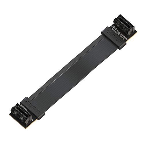 LINKUP - Flexible SLI Bridge GPU Cable Extreme High-Speed Twin-axial Technology Premium Shielding 100ohm Design for nVidia GPUs Graphic Cards - [12 cm]