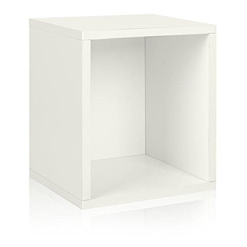 Way Basics Cube Plus Cubby Organizer (Tool-Free Assembly and Uniquely Crafted from Sustainable Non Toxic zBoard Paperboard), White