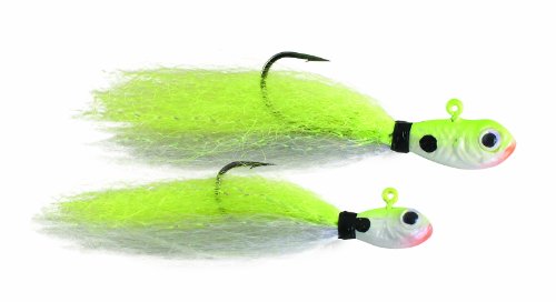 SPRO Phat Flies-Pack of 2,Chartreuse Ghost, 1/16-Ounce
