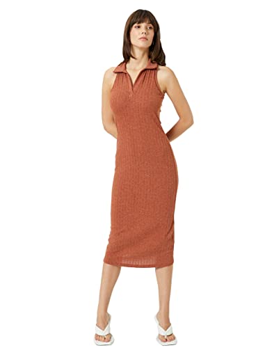 Robe côtélée sans manches style polo - Une coupe ajustée moderne