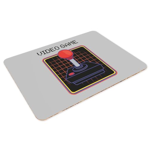 Sets de table en liège gris anti-rayure motif arcade retro - 3