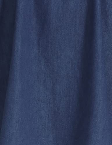 Image of Easybuy Women's Polyester A-Line Below The Knee Dress (SU21AI04LW Blue XL)