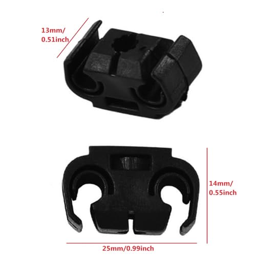 SopimusZ 60PCS Auto Bremsleitung Clip,50 Stück Schwarz+10 Stück weiß Bremsleitung Halter Bremsschlauch Clip Kunststoff Bremsschlaeuche Clip