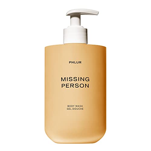 PHLUR Missing Person Body Wash - Gentle Gel-Serum Cleanser - Sulfate-Free with Antioxidants & Vitamins - Floral Body Wash with Bergamont, Musk, Orange & Sandalwood (16 Fl Oz)