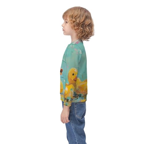 Yellow Rubber DuckChildren's Casual Pullover Sweatshirt Loose Fit10-12Y3