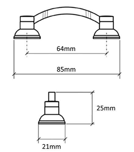 AERZETIX: 10 x Maniglia per cassetto Armadio Porta...