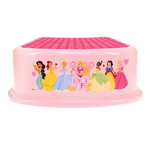 Disney Princess Loving Life Step Stool – Kids Step Stool, Potty Training, Non-Slip, Bathroom, Kitchen, Lightweight
