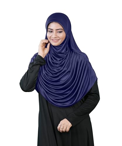 Image of Mehar Hijab Stretchable Frilled Hijab Scarf for Muslim Women | Soft Polyester Stylish Hijab for Women & Teenagers Faeezah Hijab