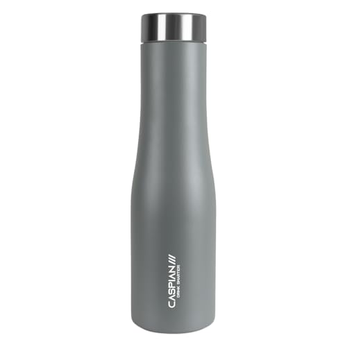Image of CASPIAN / / / Aqua ISI Certified Stainless Steel Water Bottle (Grey Goose, 1 Litre) | Leak Proof Thunder for Fridge Home Office Travel School Kids Boys Girls Adults Sports Gym Yoga Gift | BPA Free