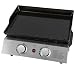 JUSTUS BBQ-Gas-Plancha Grilleau 2, Grillwanne aus emailliertem Stahl, 2 Grillzonen, 1327 04, Edealstahl/Schwarz