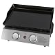 JUSTUS BBQ-Gas-Plancha Grilleau 2, Grillwanne aus emailliertem Stahl, 2 Grillzonen, 1327 04, Edealstahl/Schwarz