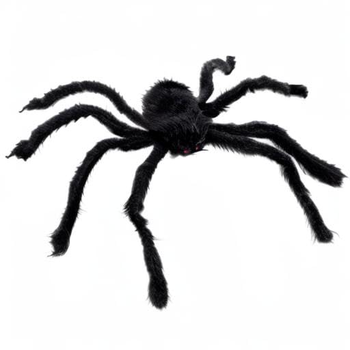 Boland 74394 - Haarige Spinne, Größe max. 70 cm, Plüsch-Dekoration für Halloween, Karneval oder Mottoparty, gruselige Partydeko