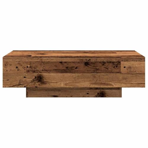 Festnight Mesa de Centro, Mesa de Salón Moderna, 100x49,5x31 cm, Material Compuesto de Madera, para Muebles de Sala de Estar, Madera Antigua
