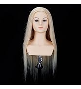 Jiayi Female Mannequin Head with Human Hair with Shoulders 24 - 26 Inch 100% Human Hair Manikin T...