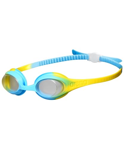 ARENA Spider Kids, Gafas De Natación Unisex Youth, Clear-yellow/lightblue, Talla Única