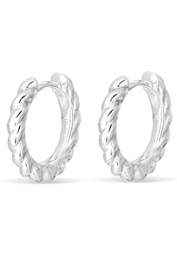 ESPRIT Damen-Creolen 925er Silber One Size, Silber 32023020