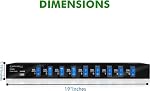 Barre d'alimentation Technical Pro - 9 prises avec interrupteurs, port de charge USB 5V, conditionneur de puissance avec charge maximale de 1800 watts, barre d'extension électrique à haute charge - 4 pieds