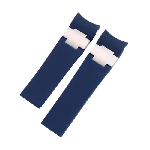 [ETANNFMQ] Ulysse Nardin �V���R�����o�[�E�H�b�`�o���h 263 DIVER �J�[�u�G���h�X�g���b�v 22mm �h���x���g�E�H�b�`�u���X���b�g�ɑΉ�(Blue-silver5)