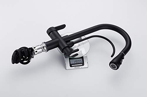 Miniatura 8 de Fzhlr Latón Cepillado Cromo Negro Caliente Fría Agua Pura 3 En 1 Grifo De La Cocina Puro Saque El Grifo Mezclador Beber Agua Del Grifo Doble Salida Del Grifo, Negro