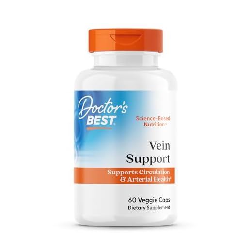 Doctor's Best Vein Support with Diosvein & Menaq7, Circulation for Healthy Legs, Non-GMO, Gluten & Soy Free, Vegan, 60 Count