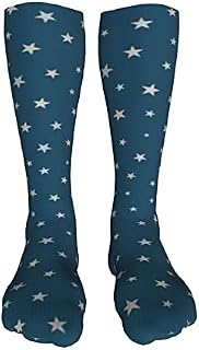 702 Unisex Work Socks Stars Running Socks Classic Sports Socks Anti Sweat Walking Socks For Basketball Work 50Cm