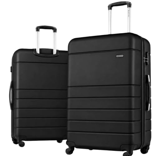 Mala Grande, Aprovada ANAC, Rodas 360º Ultra Silenciosas, ABS Capacete de Piloto, Cadeado 3 Dígitos Personalizável, de Viagem Sestini (Preto, Grande)