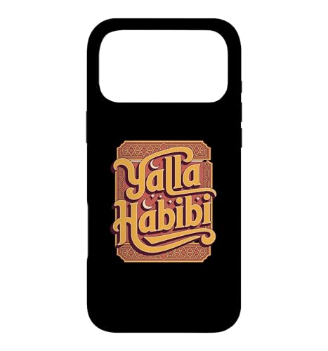 �ʔ����e�L�X�gYalla Habibi Means Let's Go My Love �A���r�A�� �ʔ��� �X�}�z�P�[�X iPhone 17 Pro Max �p