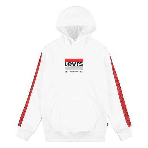Image of Levi's Graphic Pullover Hoodie White /Red