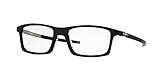 Oakley Men's Ox8050 Pitchman Rectangular Prescription Eyeglass Frames, Satin Black/Demo Lens, 55 mm