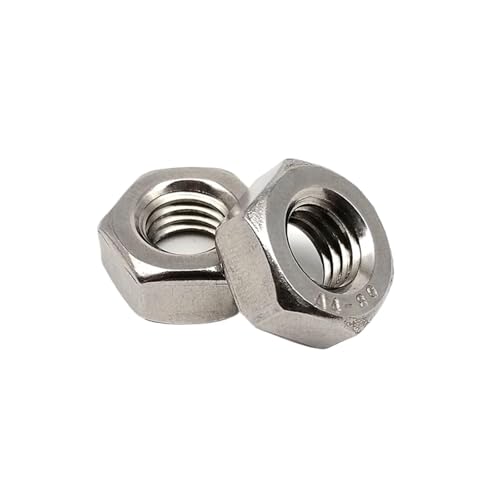 10/25/50/100pcs Hex Hexagon Nut M1.6 M2 M2.5 M3 M4 M5 M6 M8 304 A2-70 Stainless Steel(25PCs M6)