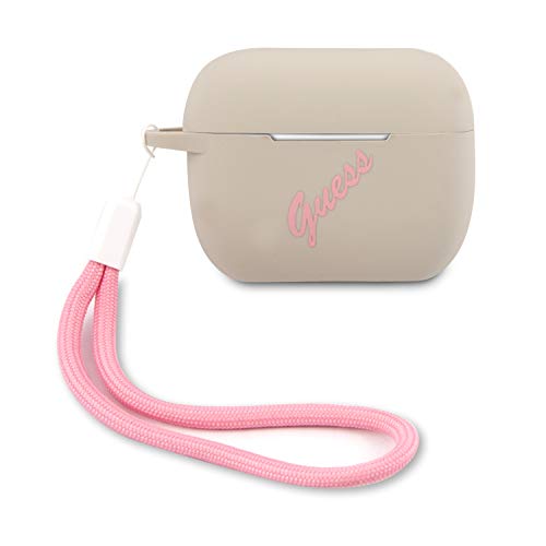 Guess Coque de Protection Vintage en Silicone pour AirPods Pro GUACAPLSVSGP Gris/Rose