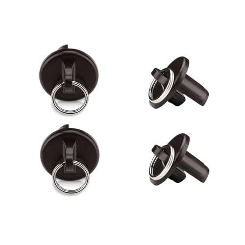 IVYSUN Tapa de extremo con anillo, resistente a la intemperie, para persianas exteriores Coolaroo enrollables, persianas enrollables (marrón, 2 pares)