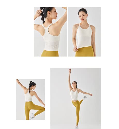 Image of sphinx cat Womens Ribbed Workout Crop Tops with Built in Bra Yoga Racerback Tank Top Slim Fit