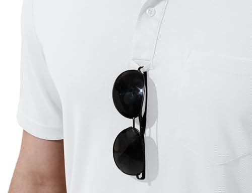 Image of Rdruko Men's Polo Shirts Short Sleeve Quick Dry Outdoor Golf Sports Shirts with Pocket
